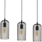 EGLO H&auml;ngeleuchte "ROCCAMENA Pendellampe, IP20, E27, Stahl, Vintage, Esstischlampe,