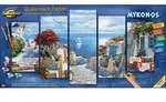 Malen nach Zahlen SCHIPPER "Meisterklasse Polyptychon - Mykonos", bunt, Malvorlagen,