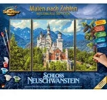 Malen nach Zahlen SCHIPPER "Meisterklasse Triptychon - Schloss Neuschwanstein", bunt,