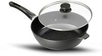 KING Bratpfanne Aluminiumguss 1 Stk. tlg. mit Glasdeckel, Induktion