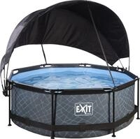 EXIT Framepool "inkl. Sonnensegel" &Oslash;xH: 244x76 cm, mit Kartuschenfilterpumpe und