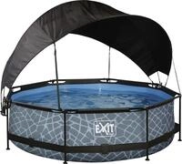 EXIT Framepool "inkl. Sonnensegel" &Oslash;xH: 300x76 cm, mit Kartuschenfilterpumpe und