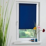 Seitenzugrollo LIEDECO "Klemmfix" Gr. 3, blau, B:100cm H:150cm, Polyester, Rollos,
