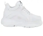 Plateausneaker BUFFALO "CORIN", Damen, Gr. 39, wei&szlig;, Lederimitat, Schuhe