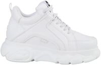 Plateausneaker BUFFALO "CORIN", Damen, Gr. 39, wei&szlig;, Lederimitat, Schuhe