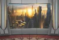 Komar Fototapete "STAR WARS Coruscant View - Gr&ouml;&szlig;e 368 x 254 cm" bedruckt glatt