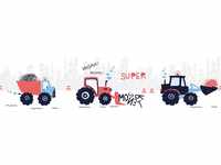 A.S. Création Bordüre "Super Tractor", Papier, Wand, Schräge, Tür