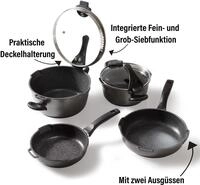 STONELINE Topf-Set "Future" Set, Kochtopf 20/24, Stieltopf 18 cm, Schmorpfanne 20/24