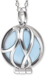 Kette mit Anh&auml;nger ENGELSRUFER "Powerful Stone Blauer Achat" Gr. XS, silber