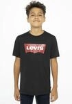 T-Shirt LEVI'S KIDS "LVB BATWING TEE", Jungen, Gr. 14/164, schwarz, Single Jersey,