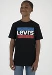 T-Shirt LEVI'S KIDS "LVB SPORTSWEAR LOGO TEE", Jungen, Gr. 16/176, schwarz, Single