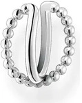 Ohrklemme THOMAS SABO "Ohrklemme Kugeln doppel", silber (silberfarben), Ohrringe,