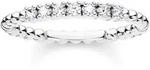 Fingerring THOMAS SABO "Kugeln mit Steinen" Gr. 56, silber (silberfarben,