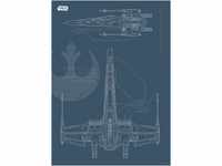 Komar Poster "Star Wars Blueprint X-Wing", Star Wars, (1 St.)