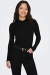 JDY Langarmbluse "JDYFRANSISKA L/S HIGHNECK TOP JRS NOOS" Viskosemischung, slim...