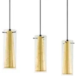 EGLO H&auml;ngeleuchte "PINTO GOLD Pendellampe, Stahl, Glas, IP20, E27, Esstischlampe,