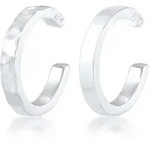 Paar Ohrklemmen ELLI "Ohrringe Earcuff Set Organic Look 925 Silber" Gr. 13,...