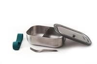 black+blum Lunchbox mit Silikon-Ventil, Gabel und Gurt, 1000 ml