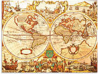 Artland Wandbild "Antike Weltkarte", Landkarten, (1 St.)