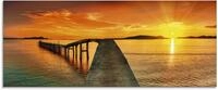Artland Glasbild "Sonnenaufgang &uuml;ber dem Meer" Gew&auml;sser 1 Stk. tlg. in
