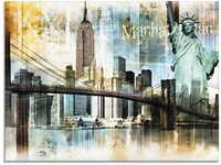 Glasbild ARTLAND "New York Skyline Abstrakte Collage II" Bilder Gr. B/H: 60 cm...