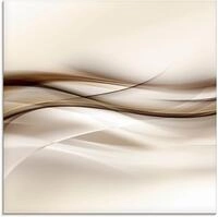 Artland Glasbild "Braune abstrakte Welle" Muster 1 Stk. tlg. in verschiedenen