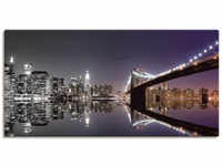 Wandbild ARTLAND "New York Skyline nächtliche Reflektion" Bilder Gr. B/H: 100...