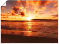 Artland Wandbild "Schöner Sonnenuntergang Strand", Gewässer, (1 St.), als