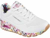 Wedgesneaker SKECHERS "UNO-LOVING LOVE" Gr. 37, weiß Damen Schuhe Sneaker mit coolem