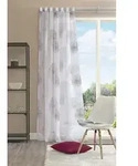 Gardine HEINE HOME Gr. 4, grau, B:140cm H:245cm, Polyester, Gardinen, Gardine