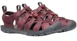 Sandale KEEN "CLEARWATER CNX LEATHER", Damen, Gr. 40, rot (weinrot), Leder, Schuhe