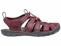 Sandale KEEN "CLEARWATER CNX LEATHER" Gr. 40, rot (weinrot) Schuhe Outdoorsandale