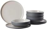 Geschirr-Set RITZENHOFF & BREKER "Tafelservice Jasper 8er Set", grau, 8, Steinzeug,
