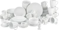 CreaTable Kombiservice "Geschirr-Set Luna" Service, wei&szlig;, Gro&szlig;zusammenstellung, 80