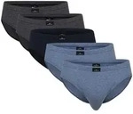 Slip G&Ouml;TZBURG "Slip 5er Pack", Herren, Gr. XXL, blau (blau, grau), Obermaterial: