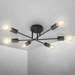 B.K.LICHT LED Deckenleuchte, schwarz, 6, &Oslash; 5,43cm H: 19,2cm, Leuchten, LED