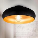 B.K.LICHT Deckenleuchte, gold (schwarz, goldfarben), 1, &Oslash; 39,5cm H: 17,5cm,