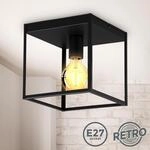 B.K.LICHT Deckenleuchte "Deckenleuchte, schwarz, 1xE27 max. 60W exkl.", schwarz, 1,