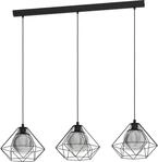 EGLO H&auml;ngeleuchte "VERNHAM Pendellampe, Stahl und Glas, E27, IP20, Esszimmerlampe,