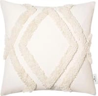 TOM TAILOR HOME Dekokissen "Fluffy Rhomus" mit aufgesetzten, fluffigen Rautenmotiv,
