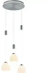 LED Pendelleuchte "SAM", silber (nickelfarben matt, chromfarben abgesetzt), 4,...