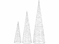 LED Baum STAR-MAX "Pyramide" Lampen silberfarben Deko-Weihnachtsbaum Esszimmerlampe