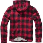 Anorak BRANDIT "Brandit Herren Lumberjacket Hooded", Herren, Gr. L, rot, schwarz,