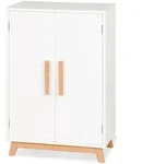 Puppenkleiderschrank PINOLINO "Marit", wei&szlig; (wei&szlig;, natur), Puppenm&ouml;bel,