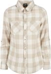 Langarmhemd URBAN CLASSICS "Urban Classics Damen Ladies Turnup Checked Flanell