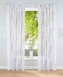 OTTO home Gardine "Dimona, 2er-Set, Kr&auml;uselband, transparent, Wellenmotiv"