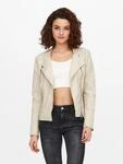 ONLY Lederimitatjacke "ONLAVA FAUX LEATHER BIKER OTW NOOS" mit Biker-Details