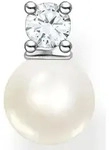 Single-Ohrstecker THOMAS SABO "Perle mit wei&szlig;em Stein", bunt (silberfarben, wei&szlig;,