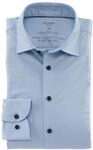 Businesshemd OLYMP "Level Five body fit Jerseyshirt", Herren, Gr. 44, N-Gr, blau