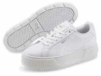 Sneaker PUMA "Karmen L Sneakers Damen" Gr. 41, grau (white silver gray) Schuhe